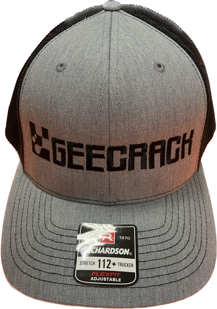 Geecrack Logo Richardson 112 Hat - BLACK/GARY