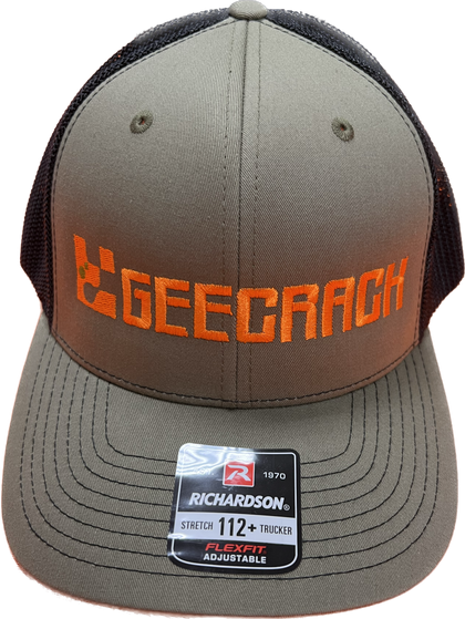 Geecrack Logo Richardson 112 Hat - GREEN/BLACK